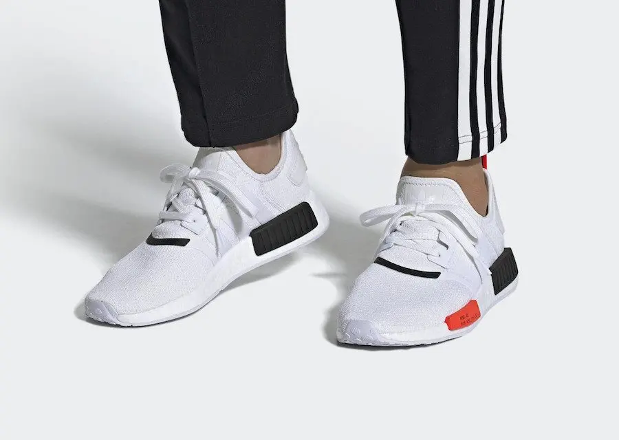 Giày Adidas NMD R1 'White Solar Red' EE5086 - Ảnh 4