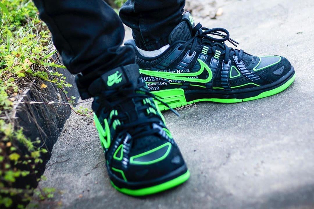 Giày Nike Air Rubber Dunk Off-White 'Green Strike' CU6015-001 - Ảnh 7