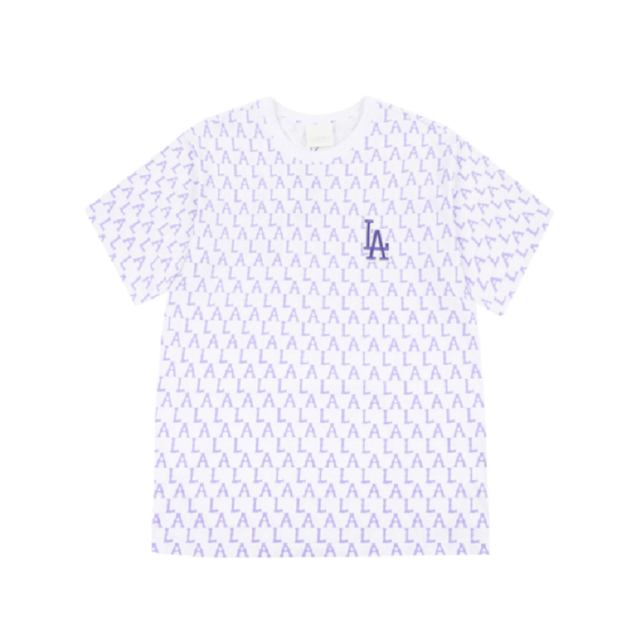 Áo MLB Monogram All Over Over Fit Short Sleeve Purple 31TSM1131-07V