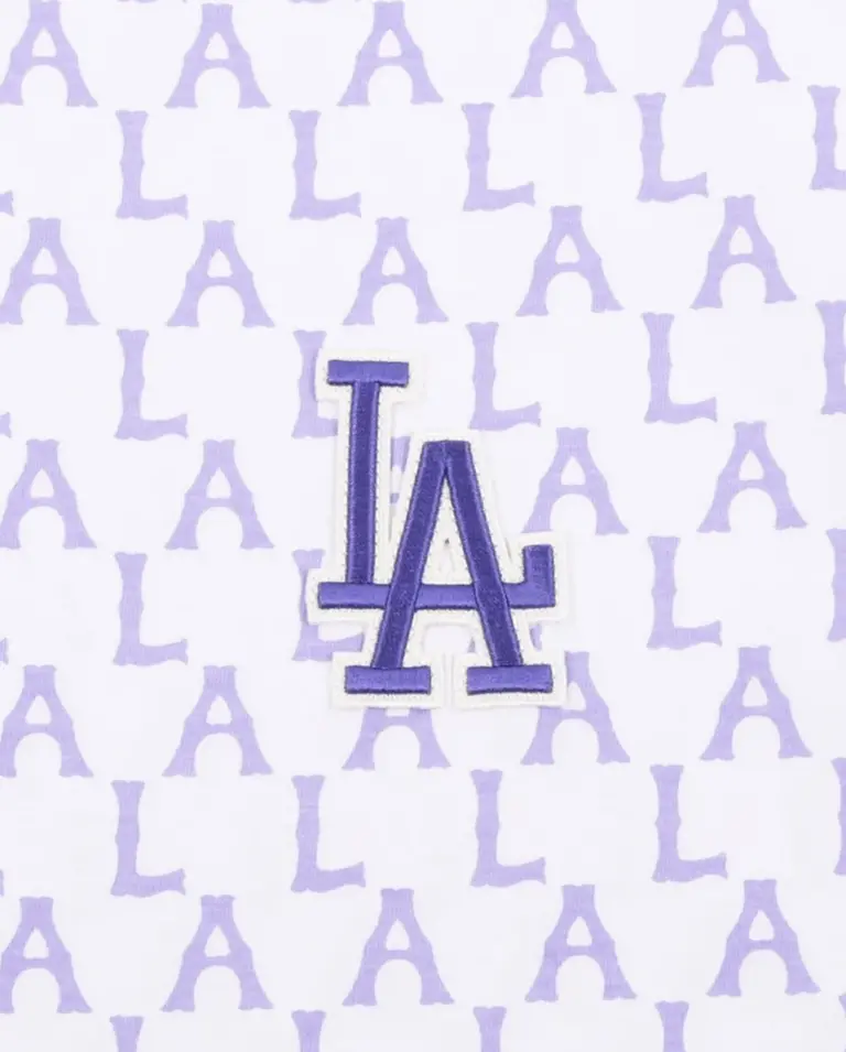 Alternative view of Áo MLB Monogram All Over Over Fit Short Sleeve Purple 31TSM1131-07V
