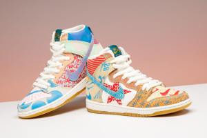 Alternative view of Giày Nike Thomas Campbell x SB Dunk High 'What The'  918321-381