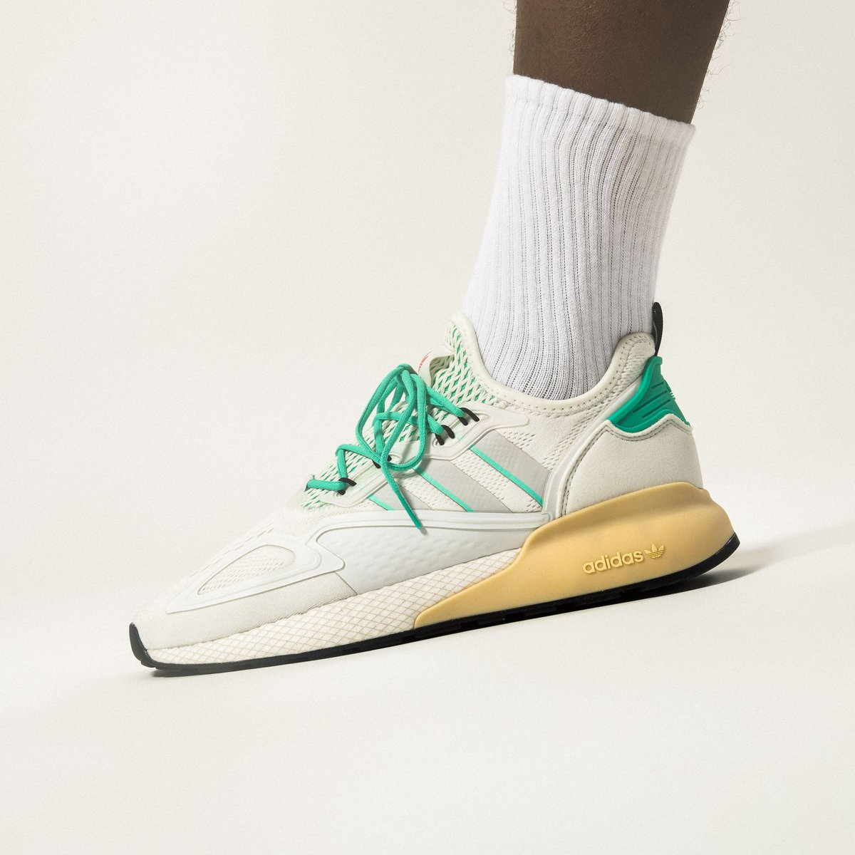 Giày Adidas ZX 2K Boost 'Grey Hi-Res Green' FX4172 - Ảnh 2