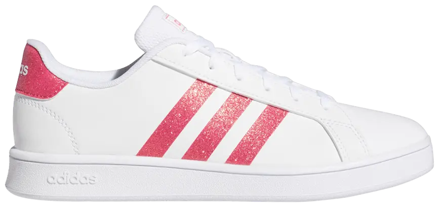 Giày Adidas Grand Court J 'White Real Pink' EG5136