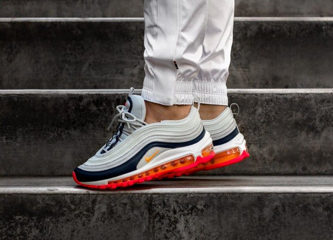Giày Nike Wmns Air Max 97 'Platinum Navy Orange' 921733-015 - Ảnh 4