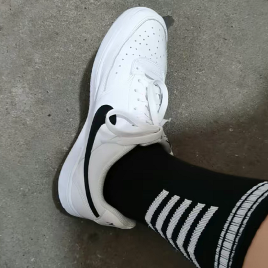 Giày Nike Court Vision Mid 'White Black' DN3577-101 - Ảnh 3