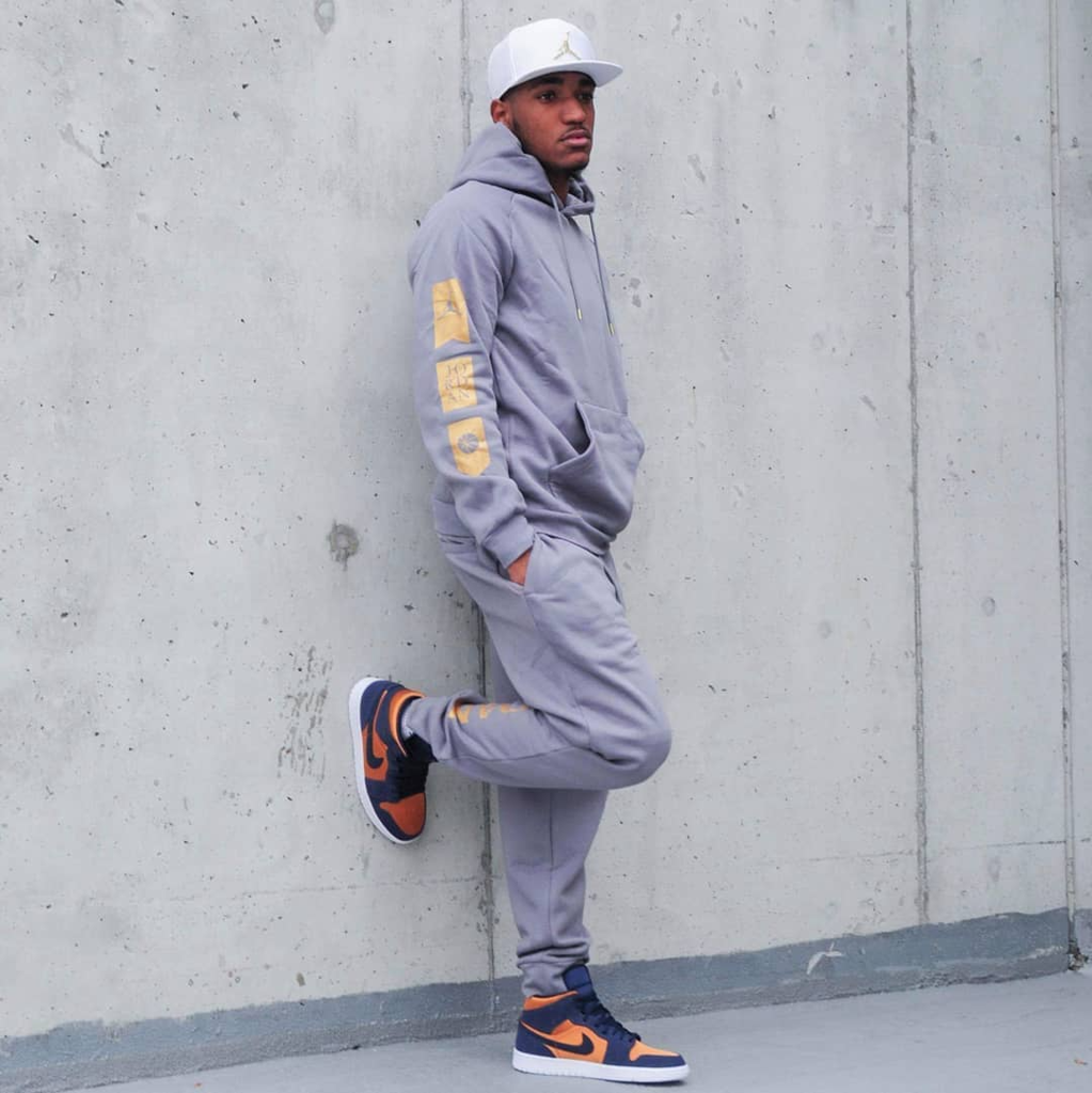 Giày Nike Air Jordan 1 Mid SE Premium 'Stain Gold' 852542-401 - Ảnh 7