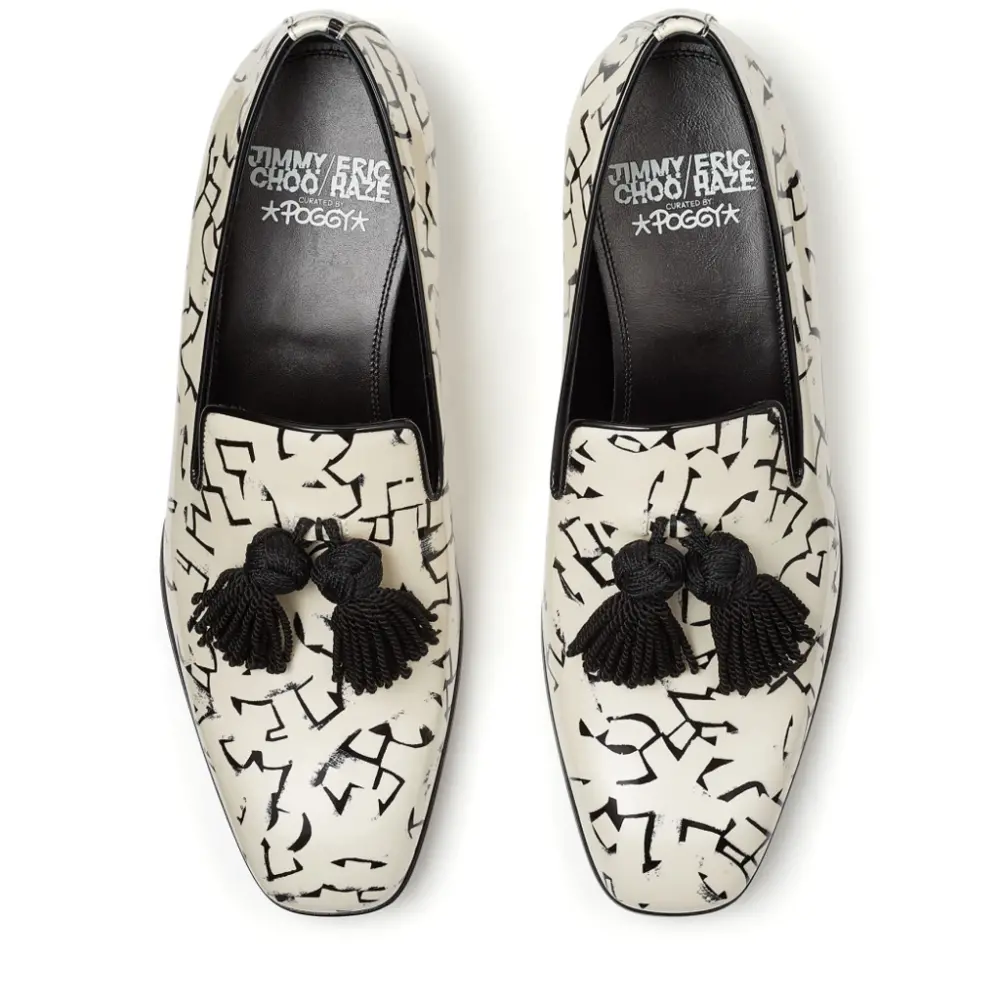Giày Jimmy Choo Eric Haze 'White Black' EHPFOXLEYZUT000078 - Ảnh 4