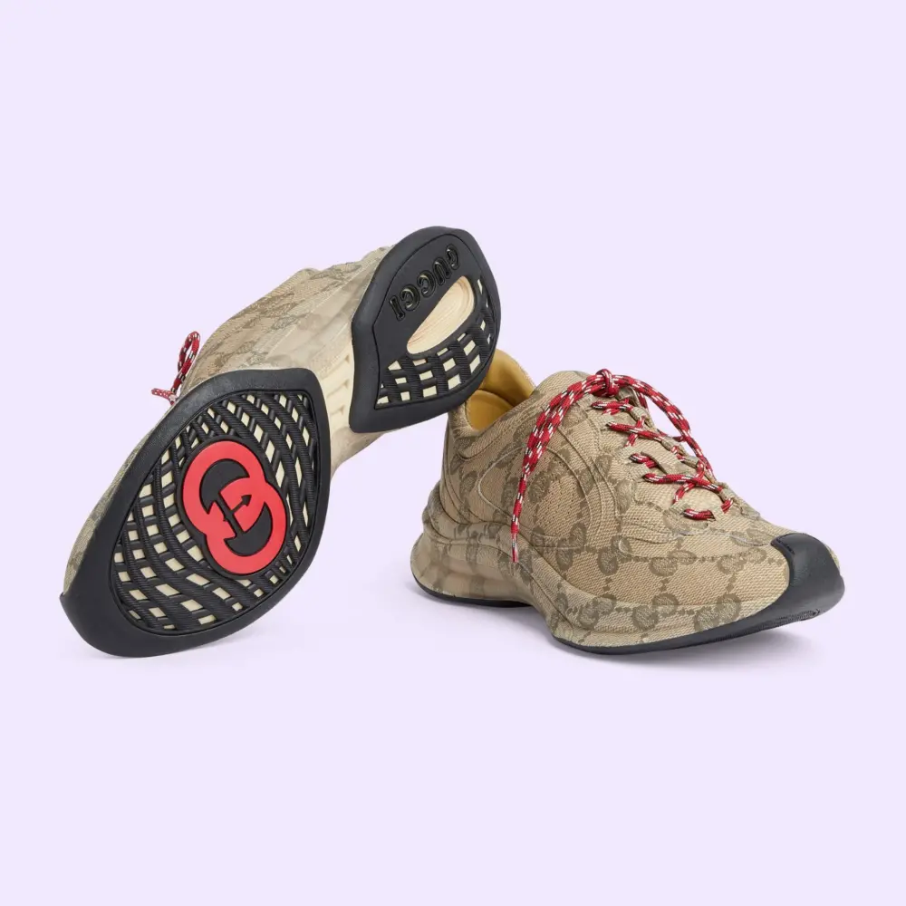 Alternative view of Giày Gucci Run Sneaker 'Beige Ebony' 721116-AABEB-9742