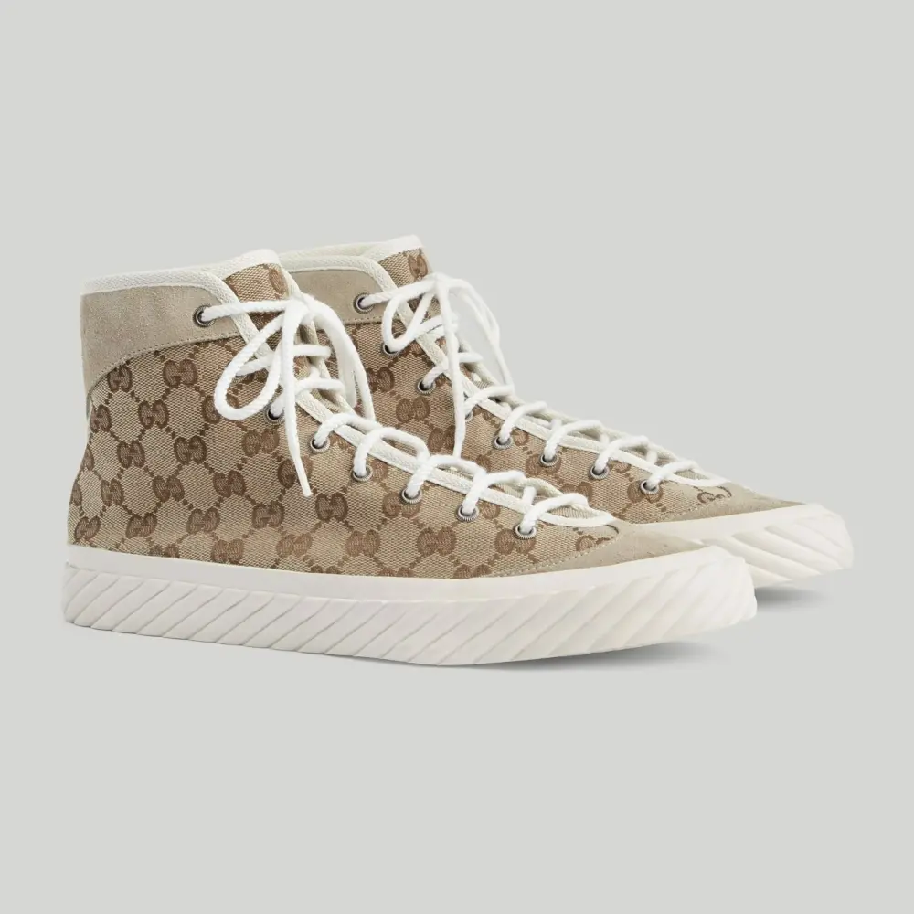 Giày Gucci High Top GG Sneaker 'Beige Ebony' 738995-FABQA-9796 - Ảnh 6