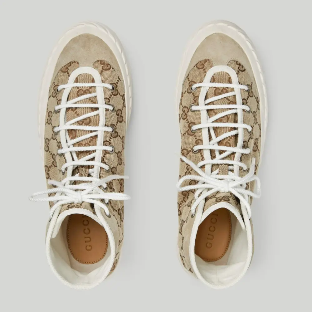 Giày Gucci High Top GG Sneaker 'Beige Ebony' 738995-FABQA-9796 - Ảnh 4