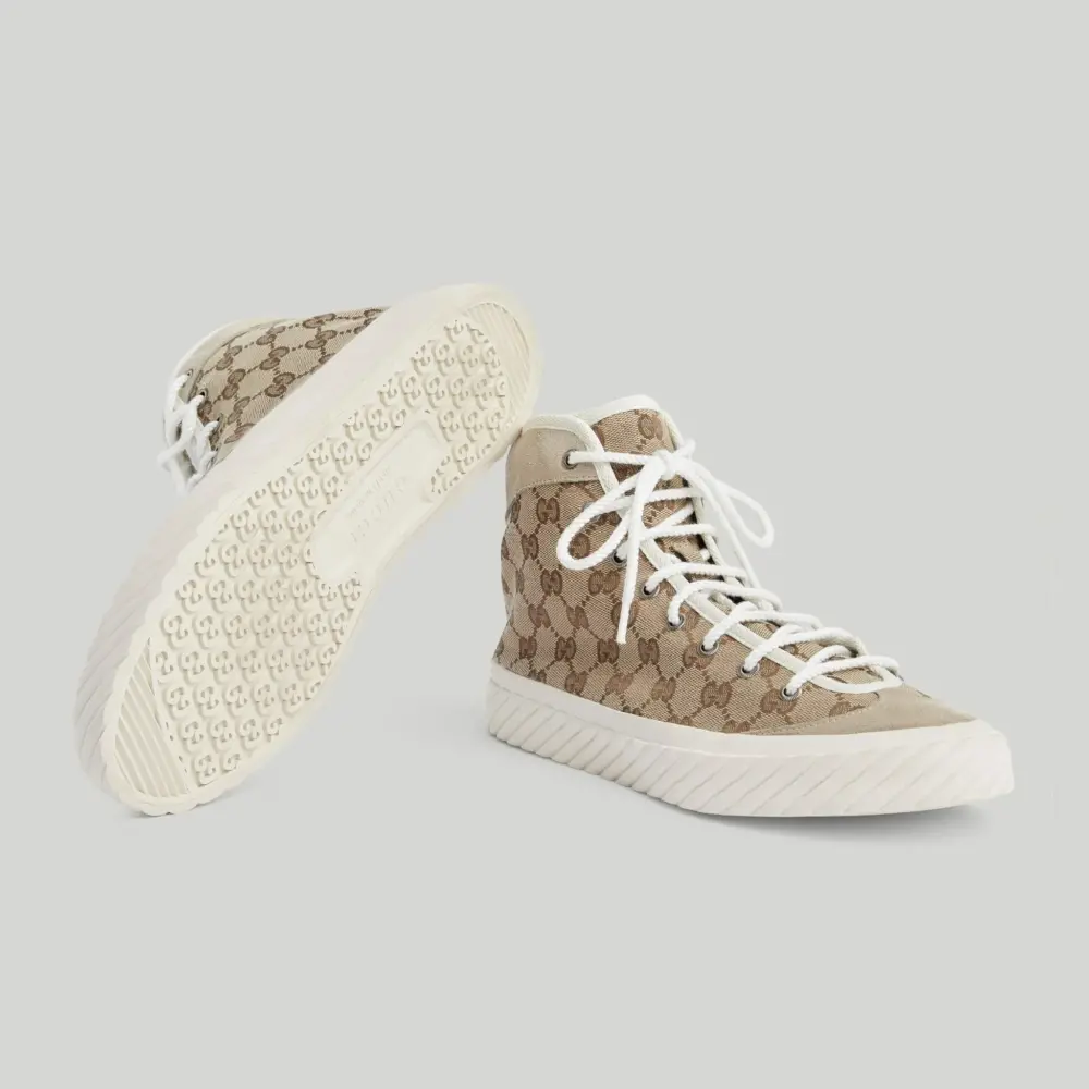 Giày Gucci High Top GG Sneaker 'Beige Ebony' 738995-FABQA-9796 - Ảnh 3