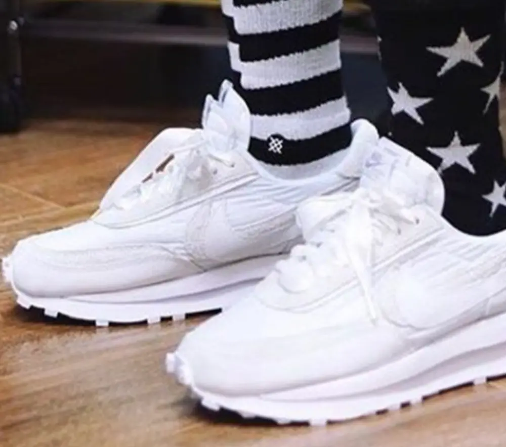 Alternative view of Giày Nike Sacai x LDWaffle 'White Nylon' BV0073-101