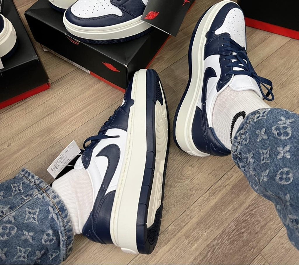 Giày Nike Air Jordan 1 Low Elevate 'Navy White' DH7004-141 - Ảnh 5