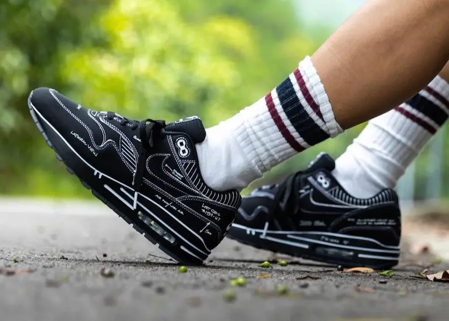 Giày Nike Air Max 1 Tinker Sketch to Shelf Black CJ4286-001 - Ảnh 5