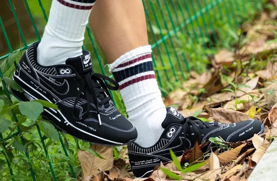 Giày Nike Air Max 1 Tinker Sketch to Shelf Black CJ4286-001 - Ảnh 6