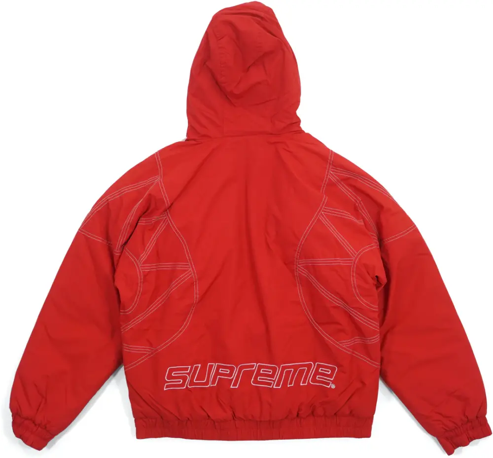 Áo Supreme Zig Zag Stitch Puffy Jacket 'Red' - Ảnh 3