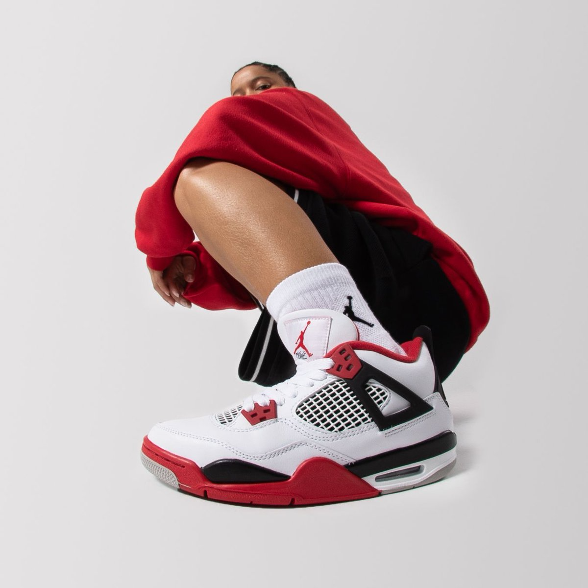 Giày Nike Air Jordan 4 Retro OG GS 'Fire Red' 2020 408452-160 - Ảnh 3