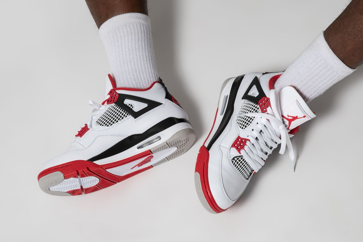 Giày Nike Air Jordan 4 Retro OG GS 'Fire Red' 2020 408452-160 - Ảnh 6