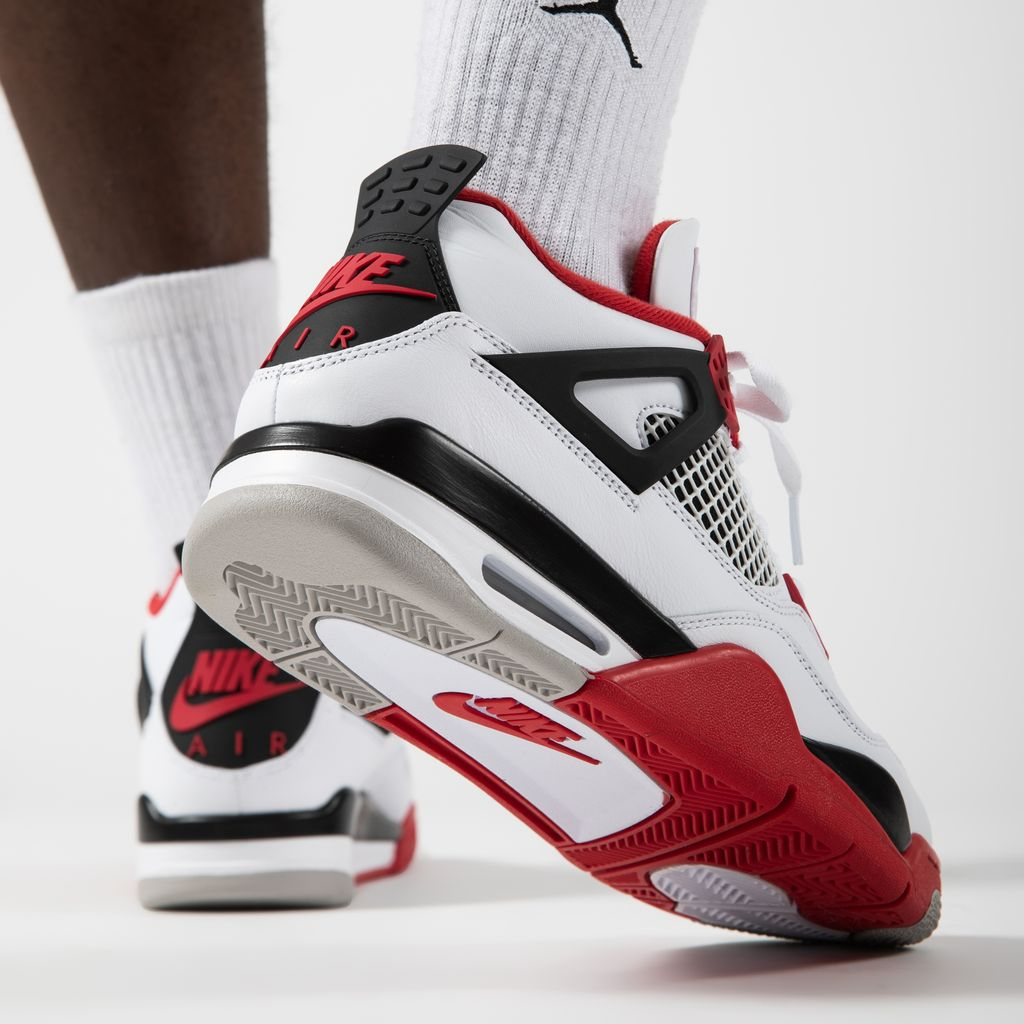 Giày Nike Air Jordan 4 Retro OG GS 'Fire Red' 2020 408452-160 - Ảnh 4