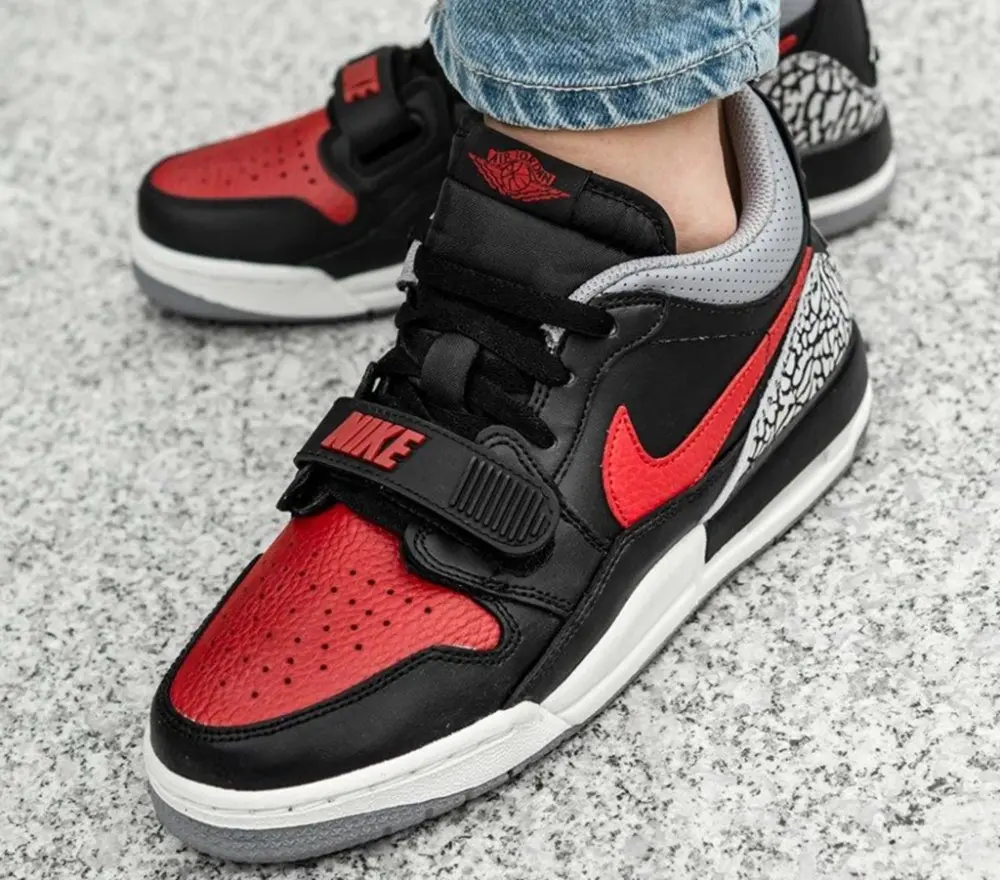 Alternative view of Giày Nike Jordan Legacy 312 Low GS 'Bred Cement' CD9054-006