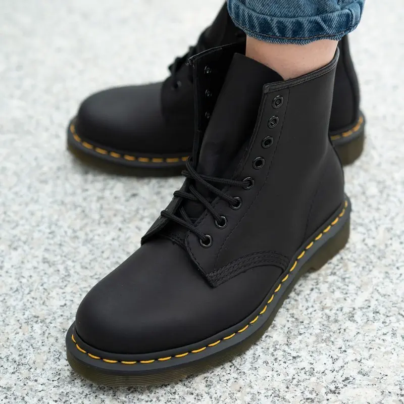 Giày Dr. Martens 1460 Greasy 'Black' 11822003 - Ảnh 5