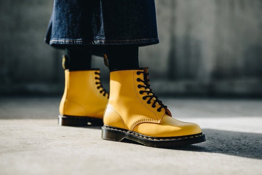 Giày Dr. Martens 1460 Smooth Unisex Boots Yellow 24614700 - Ảnh 4