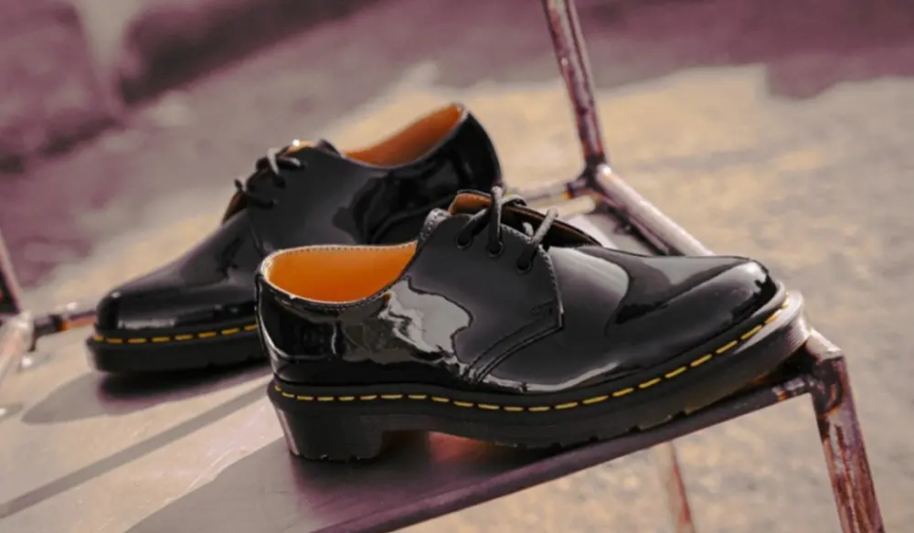Giày Dr. Martens 1461 Black Patent Lamper 10084001 - Ảnh 5