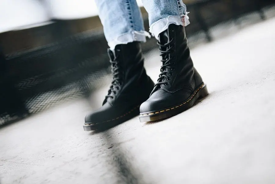Giày Dr. Martens 1490 Black Virginia Shoes 22524001 - Ảnh 5