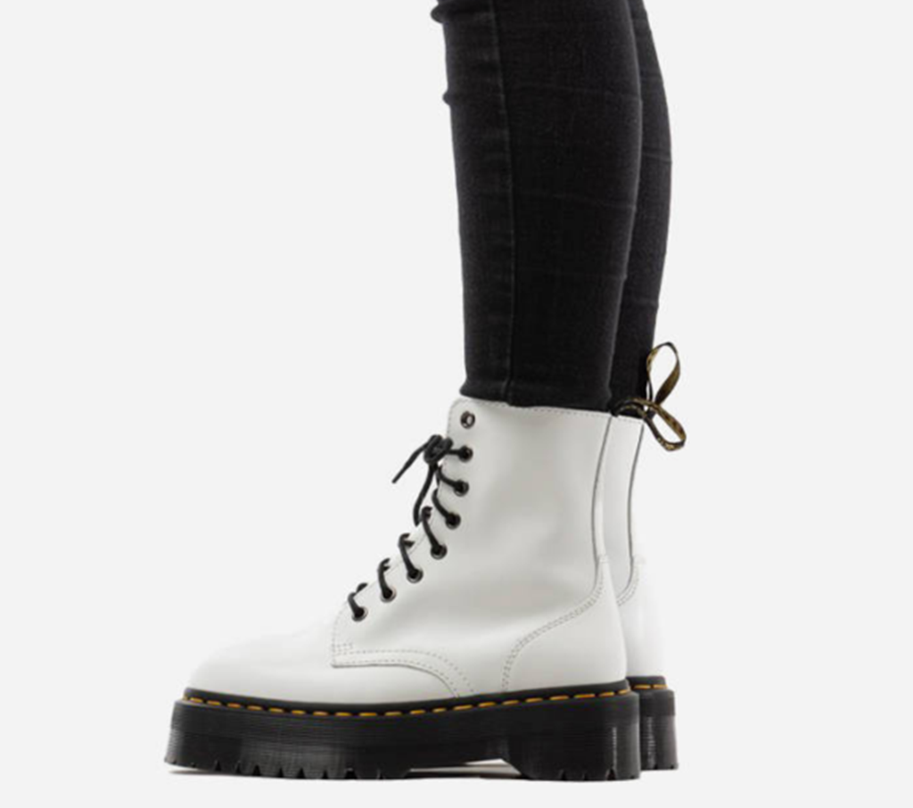 Giày Dr.Martens JADON Polished Smooth White 15265100 - Ảnh 2