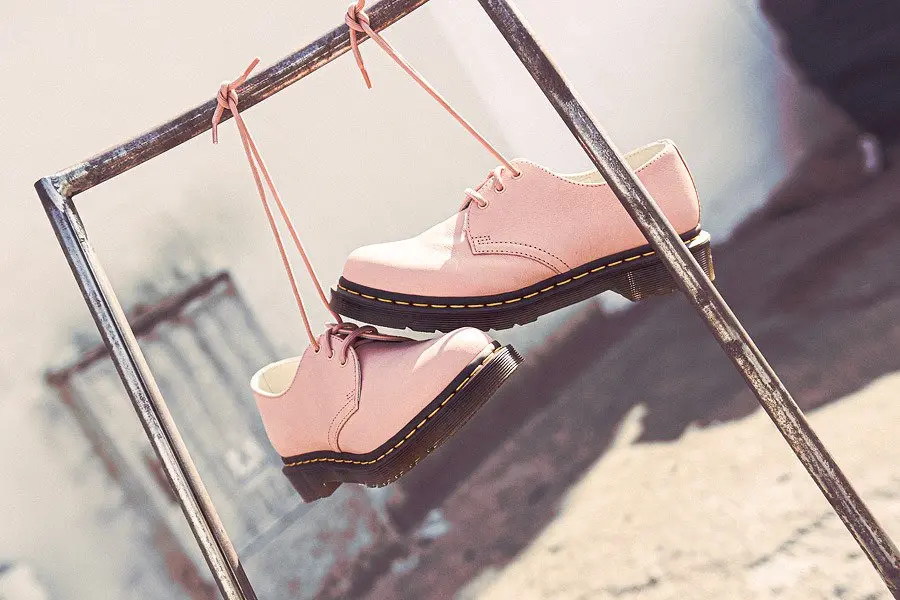 Giày Dr.Martens 1461 Women's Virginia Leather Oxford 'Pink' 24481672 - Ảnh 4