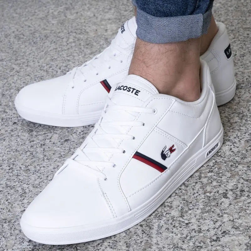 Giày Lacoste Men's Europa Leather 'Tricolour' 7-39SMA0031407 - Ảnh 5