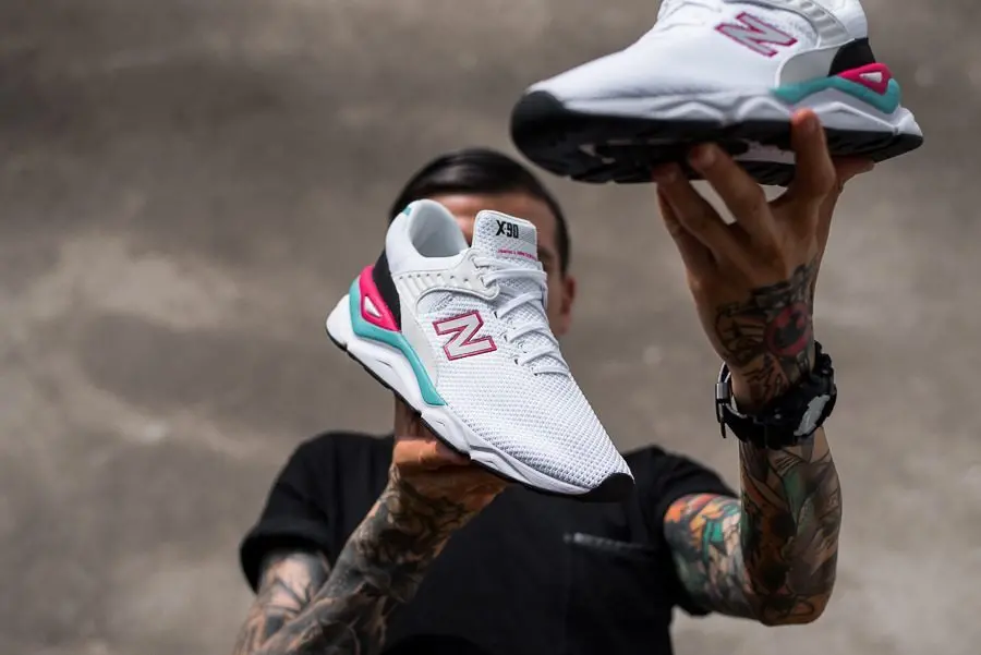 Alternative view of Giày New Balance X90 'White Teal' MSC90CRA