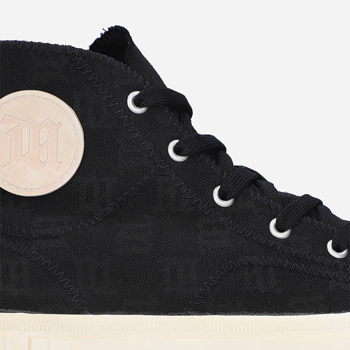 Giày MSIBHV Army Sneaker High Monogram Black 3121BM635 - Ảnh 4