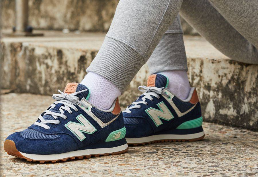Giày New Balance Wmns 574 Beach 'Cruiser Navy' WL574BCM - Ảnh 5