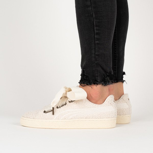 Giày Puma Basket Heart Teddy 'Whisper White' 367030-01 - Ảnh 2