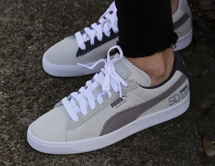 Giày Puma Michael Lau x Suede Classic 'White Grey' 366313-01 - Ảnh 5