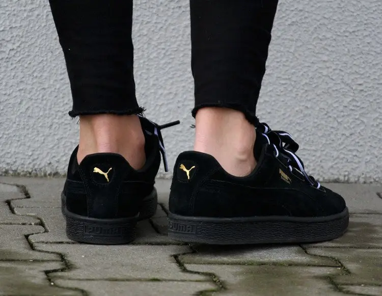 Giày Puma Basket Suede Heart Satin 'Black' 364084-01 - Ảnh 3
