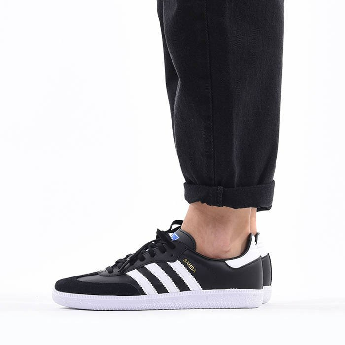 Giày Adidas Samba OG J 'Black White' B37294 - Ảnh 2