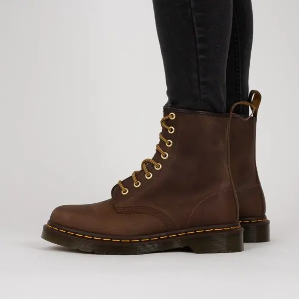 Alternative view of Giày Dr. Martens 1460 Crazy Horse Leather Lace Up Boots 'Brown' 11822200