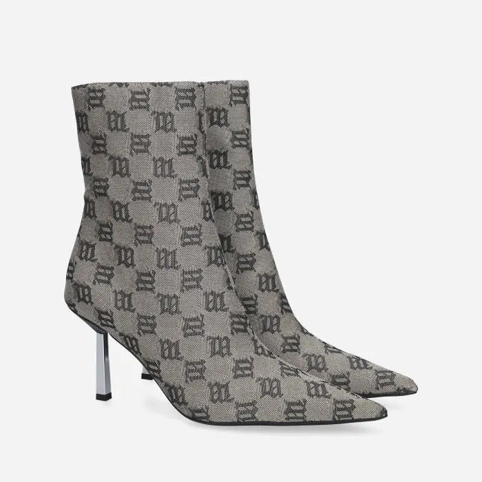 Giày MSIBHV Sasha Ankle Boot Monogram Beige 3121BM623 - Ảnh 3