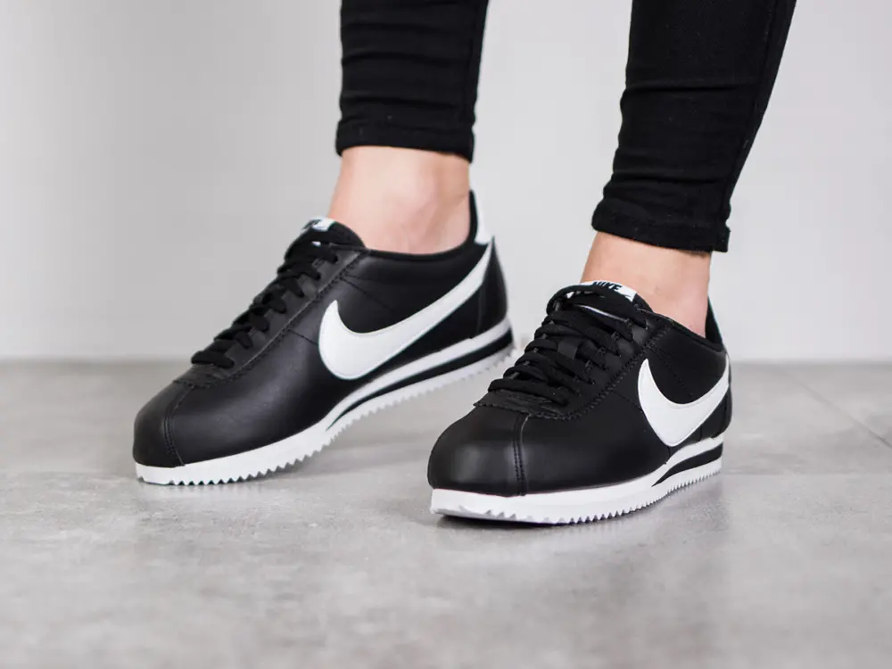 Giày Nike Classic Cortez Leather 'Black White' 807471-016 - Ảnh 6