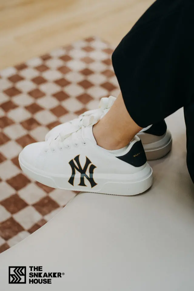 Giày MLB Chunky Classic A NY 'White Black' 3ASXXA12N-50IVS - Ảnh 6