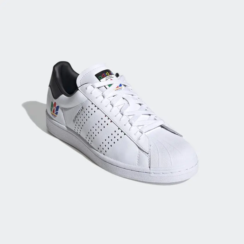 Alternative view of Giày Adidas Superstar 'Colorful Trefoil Cloud White' FW5388