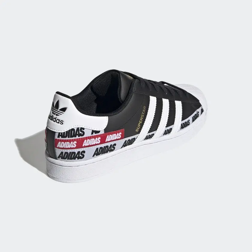 Giày Adidas Superstar 'Wordmark Heel Stripe Core Black' FX5559 - Ảnh 4