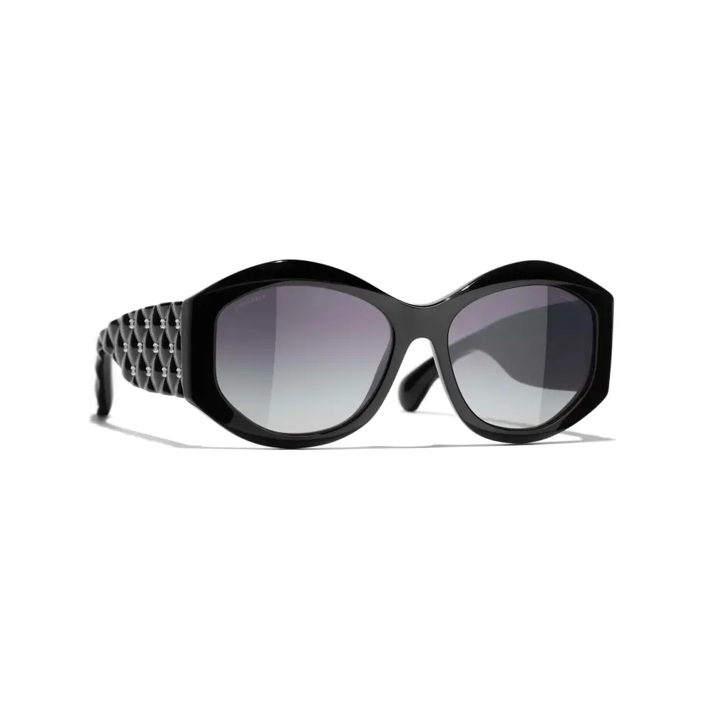 Kính Chanel Oval Sunglasses 'Black' A71515-X01081-S6016 - Ảnh 4