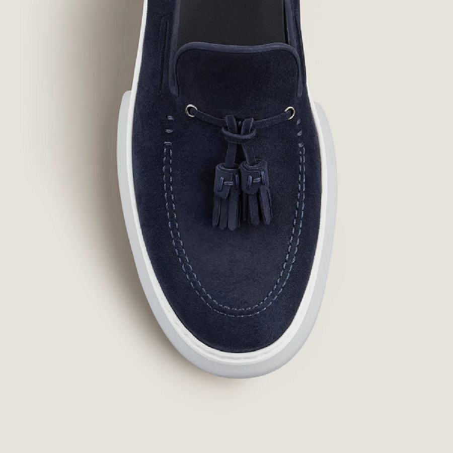 Giày Hermes Ecoutes Loafer ‘Marine’ H221940ZAI2430 - Ảnh 4