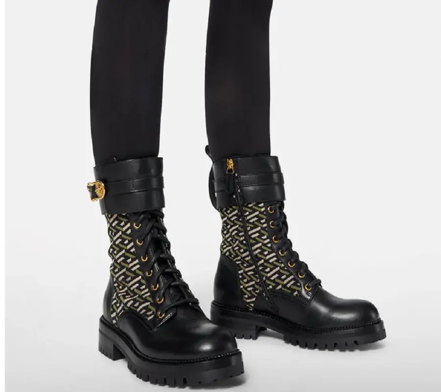 Alternative view of Giày Versace Safety Pin La Greca 'Black' DST419E-1A01594-B15V