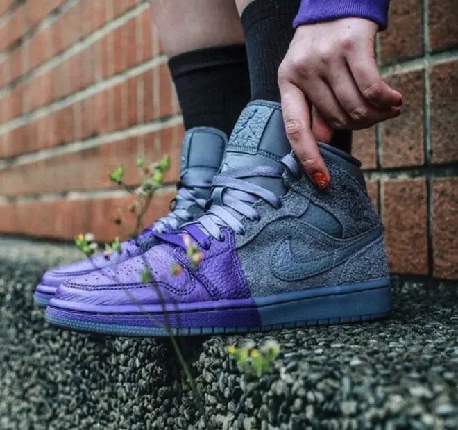 Giày Nike Sheila Rashid x Air Jordan 1 Mid 'UNITE' CW5897-005 - Ảnh 5