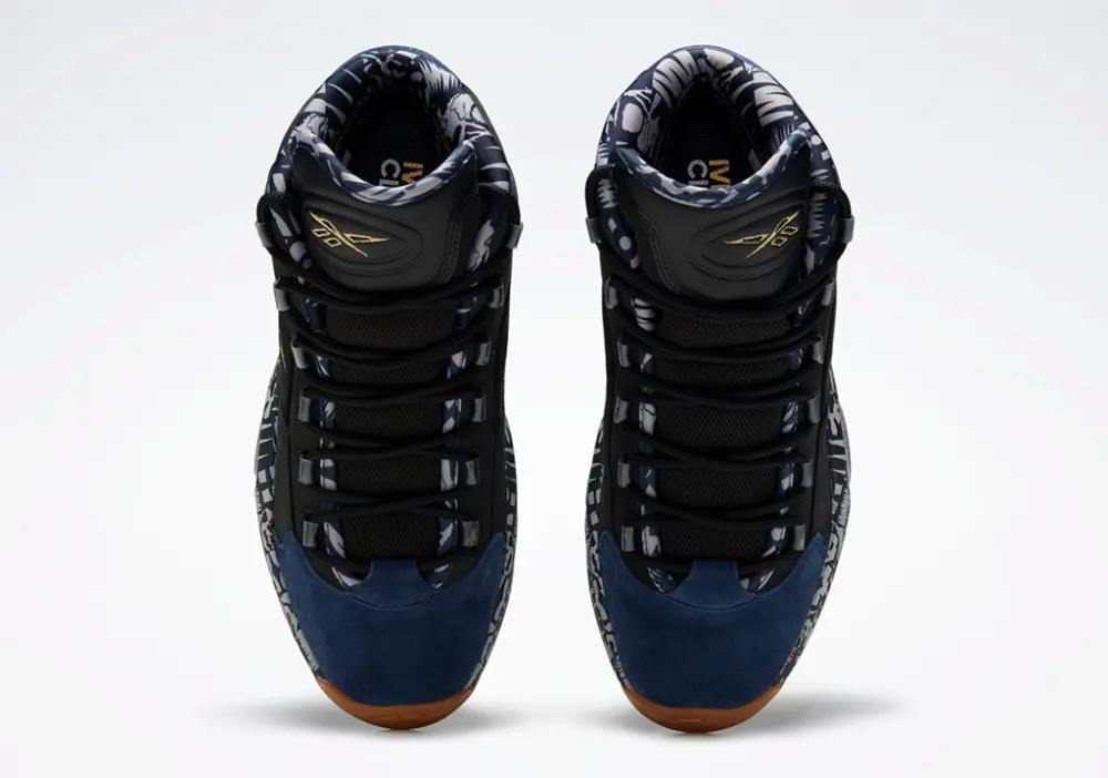 Giày Reebok Question Mid Iverson Classic 'Black Navy Grey' FX4991 - Ảnh 5