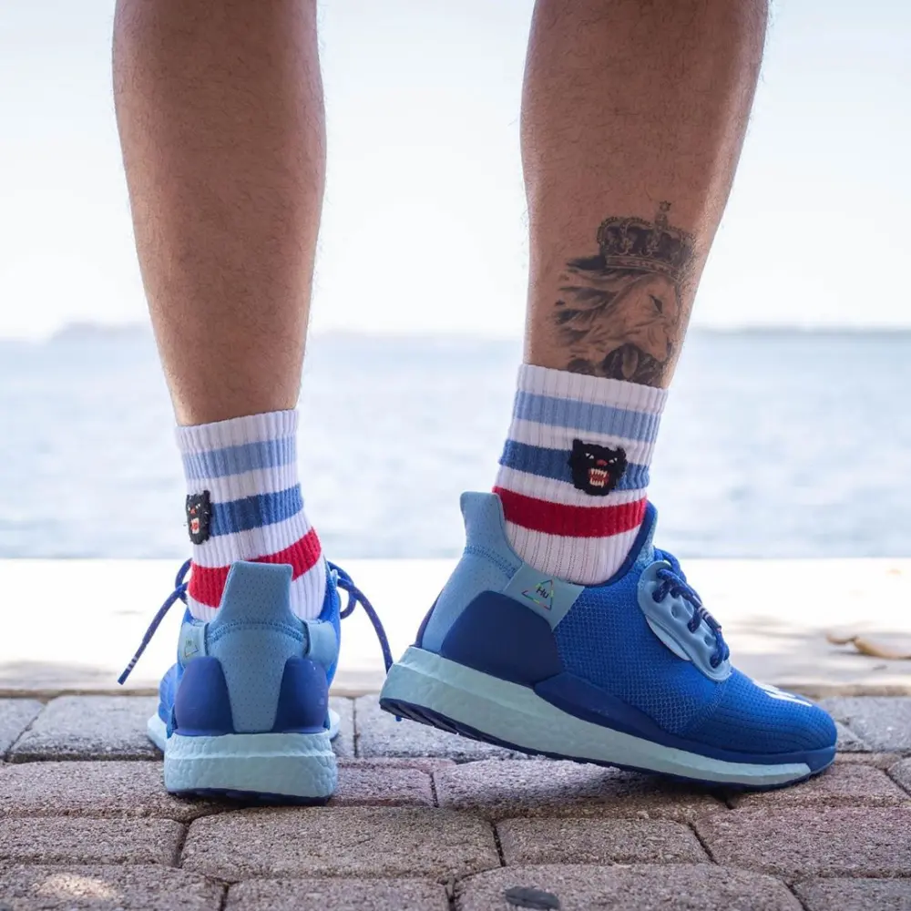 Giày Adidas Pharrell x Solar Hu Glide 'Power Blue' EF2377 - Ảnh 5